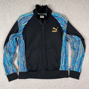 Puma x Coogi Womens M Black 3D Textured Knit Track Jacket